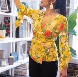 New Betabrand Dragonfly Perfect Blouse Medium